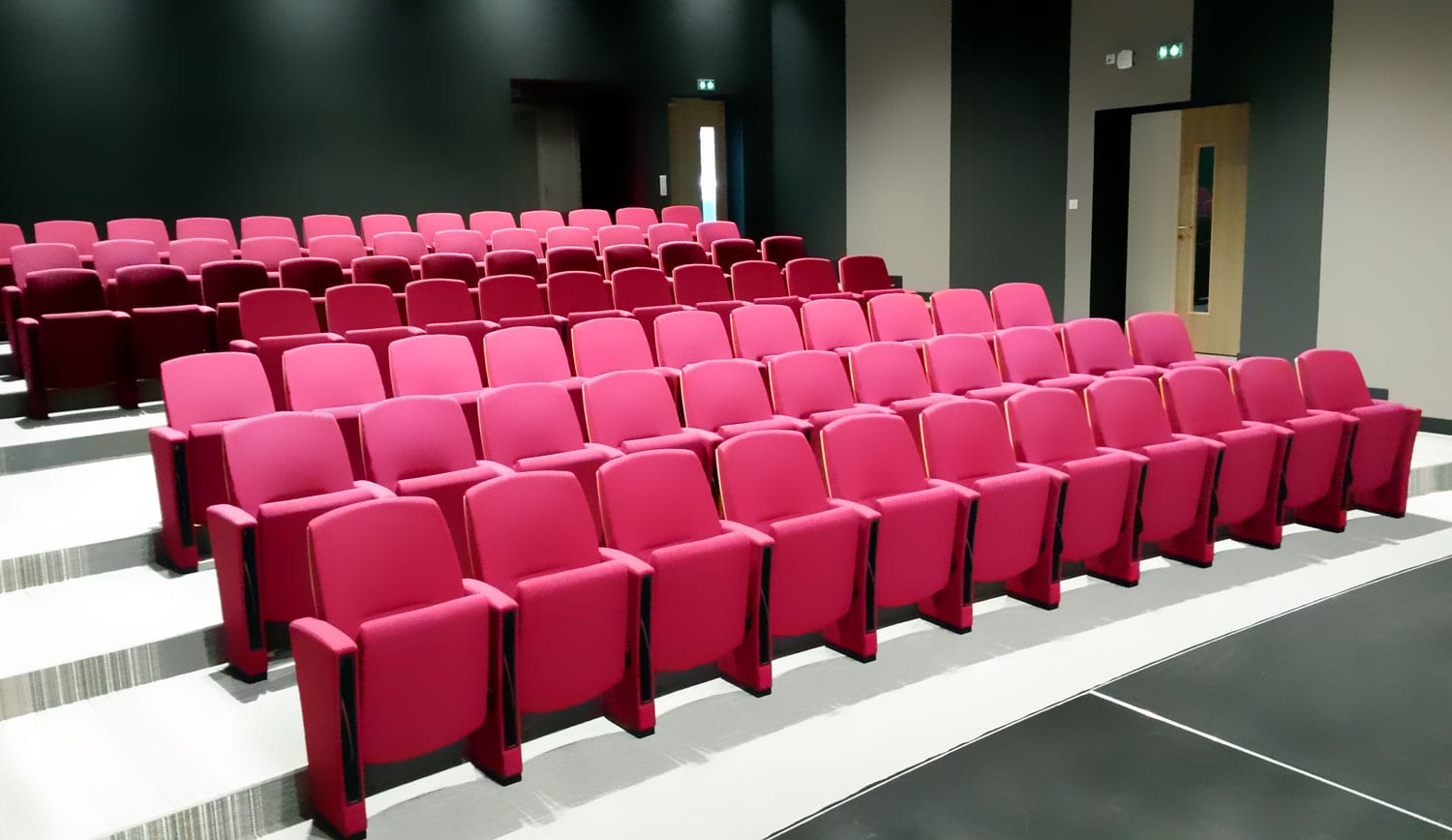 plusieur fauteuils aligné dans un salle de conférence