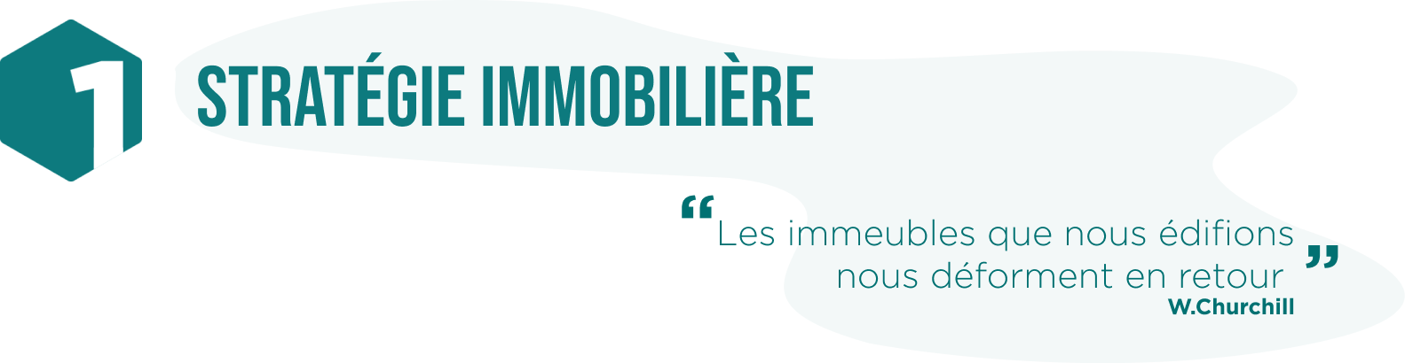 Stratégie Immobilière : Les immeubles que nous éditons nous féforment en retour. Citation de Winston Churchill.